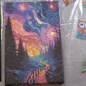 Colorful Beaded Art Canvas